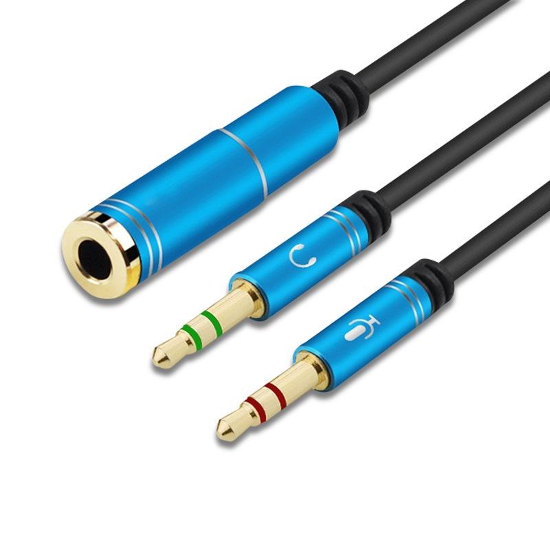 Jack Chuyển Đổi Tai Nghe 3.5mm Sang Audio Và Mic - Jack Gộp Tai Nghe và Mic 3.5mm Cho Laptop, Máy Tính PC