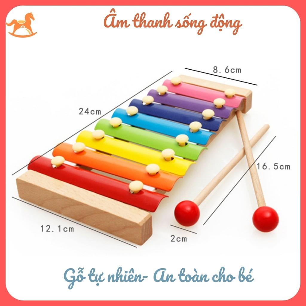 Đồ chơi âm nhạc đàn cho bé đàn gỗ xylophone 8 thanh phát triển năng khiếu âm nhạc