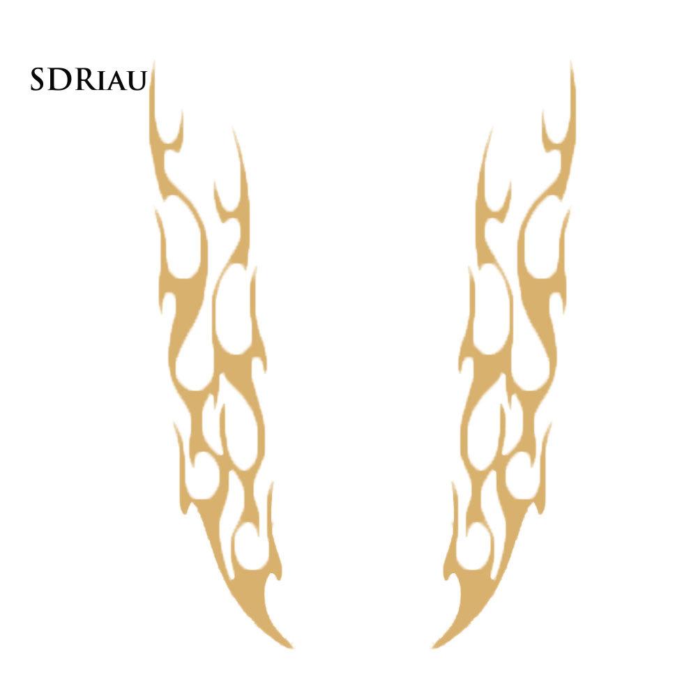 1 Cặp Decal Dán Trang Trí Xe Hơi Hình Ngọn Lửa