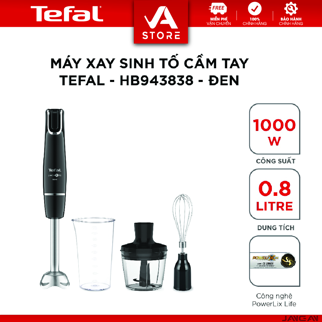 Mua Máy xay sinh tố cầm tay Tefal HB943838 đen - Hàng Chính Hãng tại JA  STORE | Tiki