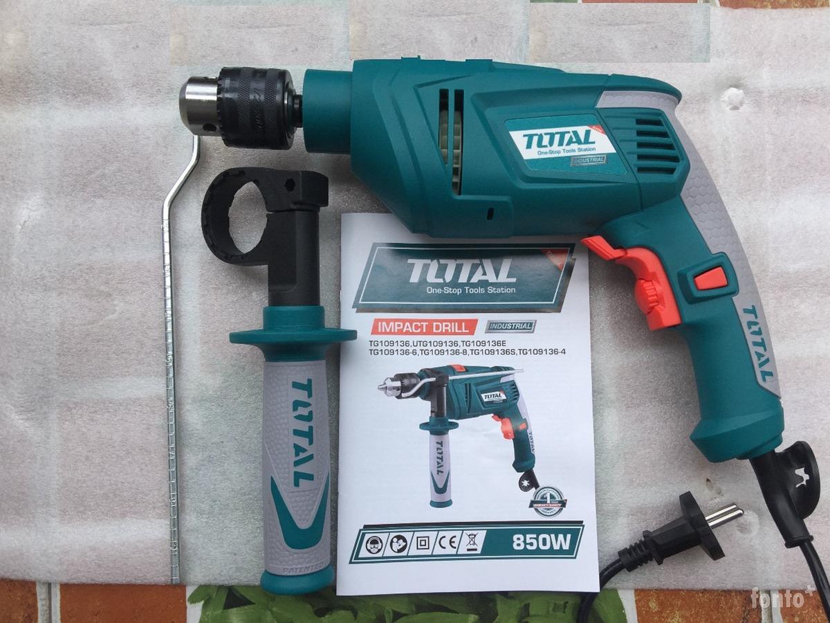 MÁY KHOAN BÚA 13MM 850W TOTAL TG109136E - HÀNG CHÍNH HÃNG