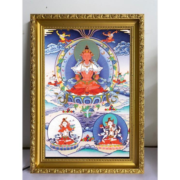 Tranh phật đèn led tam thánh, phật quan âm trang trí phòng thờ cao cấp nhiều mẫu