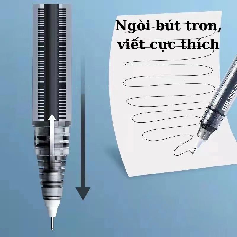 10 chiếc Bút bi mực Gel nét đẹp màu xanh đỏ đen bút gel nét 0.5mm nhiều mực nhanh khô