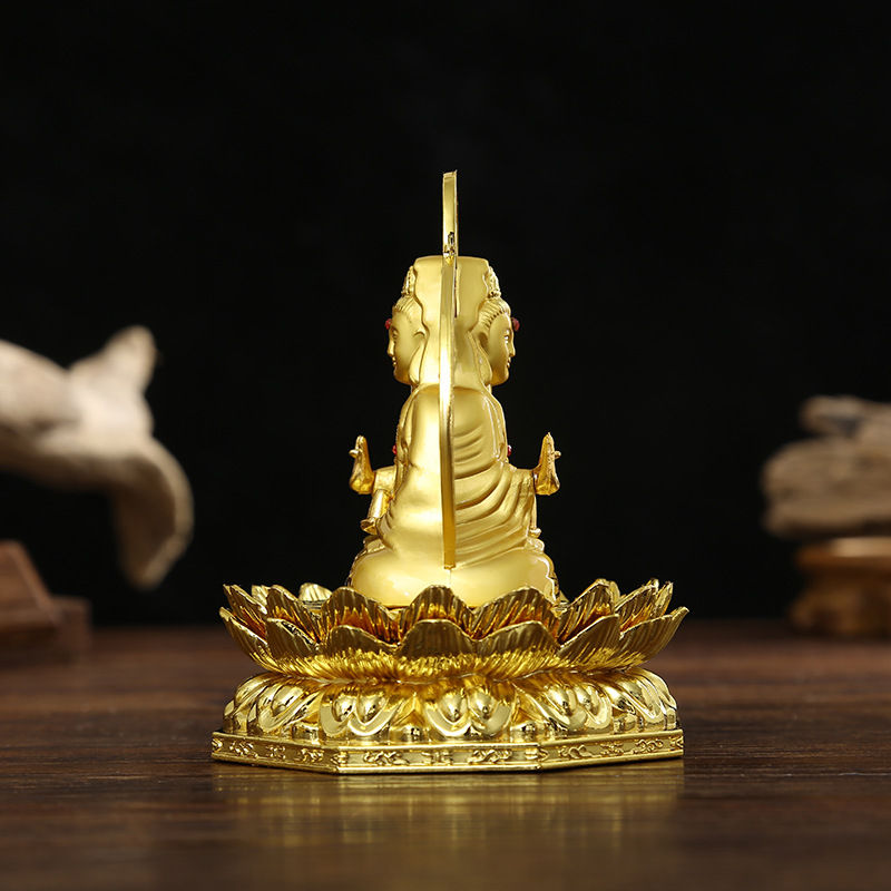 Tượng Phật bà Quan Âm Bồ Tát ngồi đài sen để xe ô tô