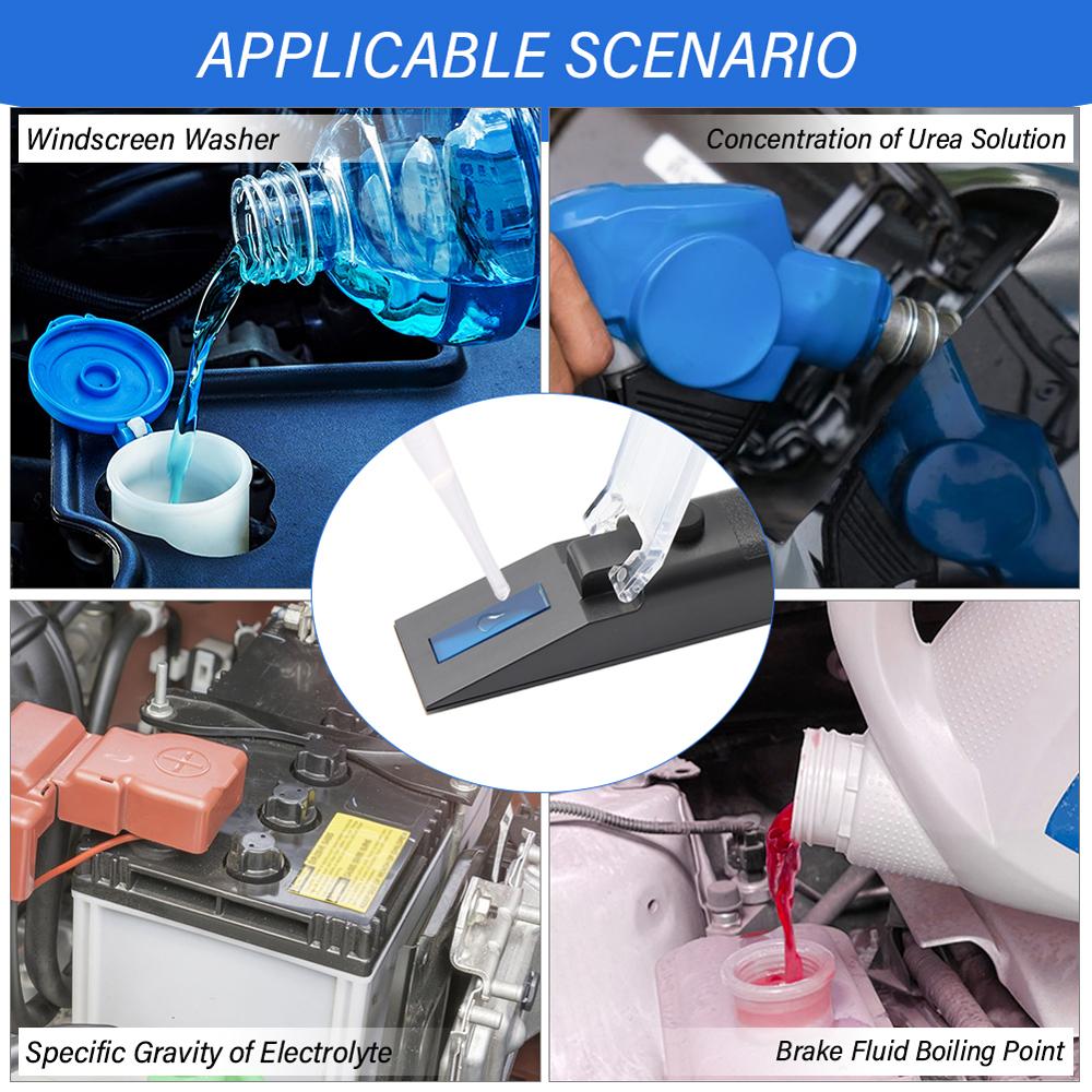 Car Antifreeze Refractometer Multifunctional Auto Coolant Tester Urea Propylene Glycol Glycol Detergent Battery Liquids Test Device