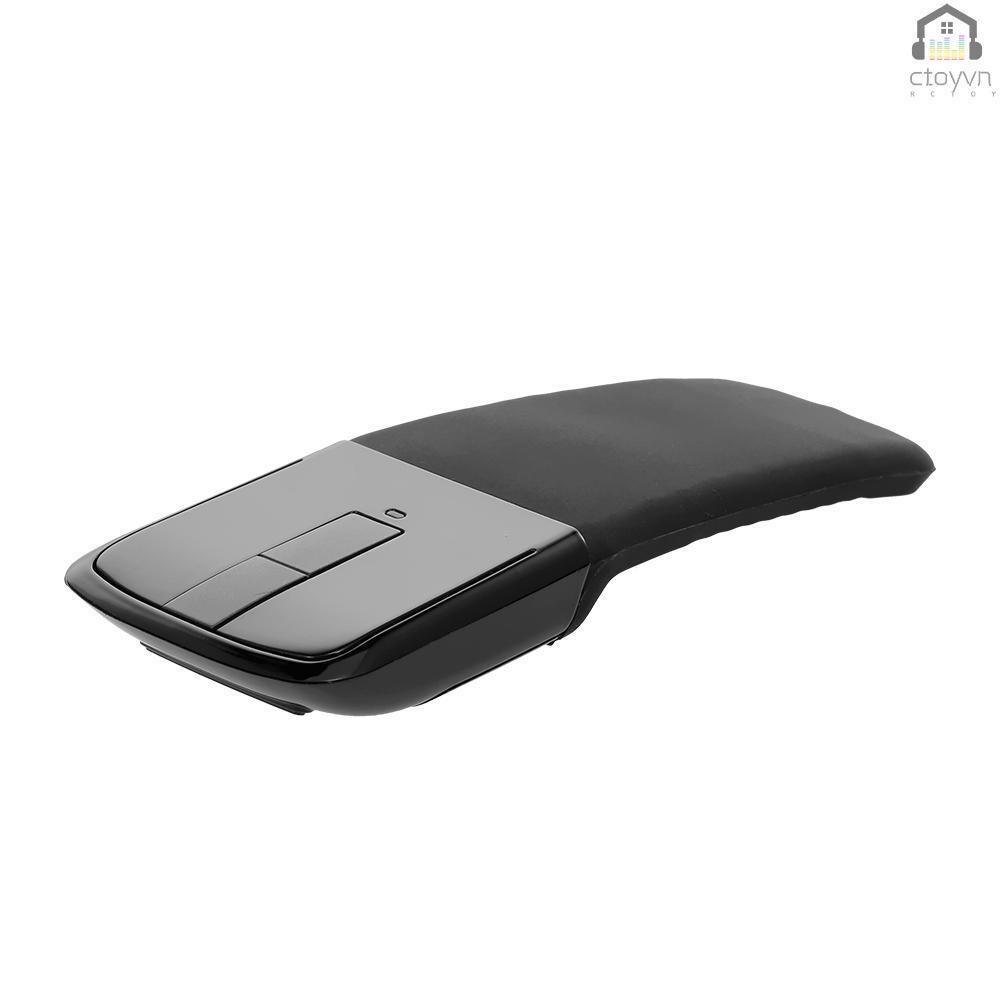2.4G Wireless Mouse with USB Arc Mouse with Touch Function Folding Optical Mice with USB Receiver Bending Mouse for PC Laptop