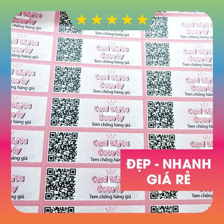 Decal bể niêm phong, bảo hành 2.5x1cm 1000 tem