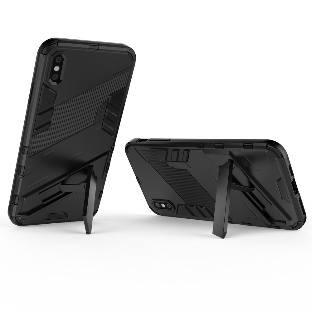 Ốp lưng cho iPhone XS Max, Ốp chống sốc Iron Man PUNK cao cấp kèm giá đỡ cho iPhone XS Max