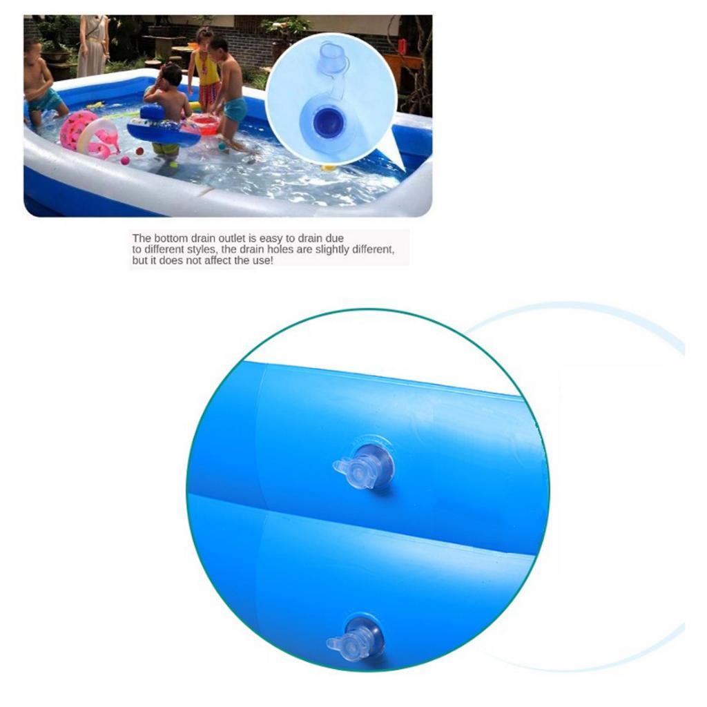 Inflated Swimming Pool Lounge Paddling Pools & Air Pump for Kids Tub Garden