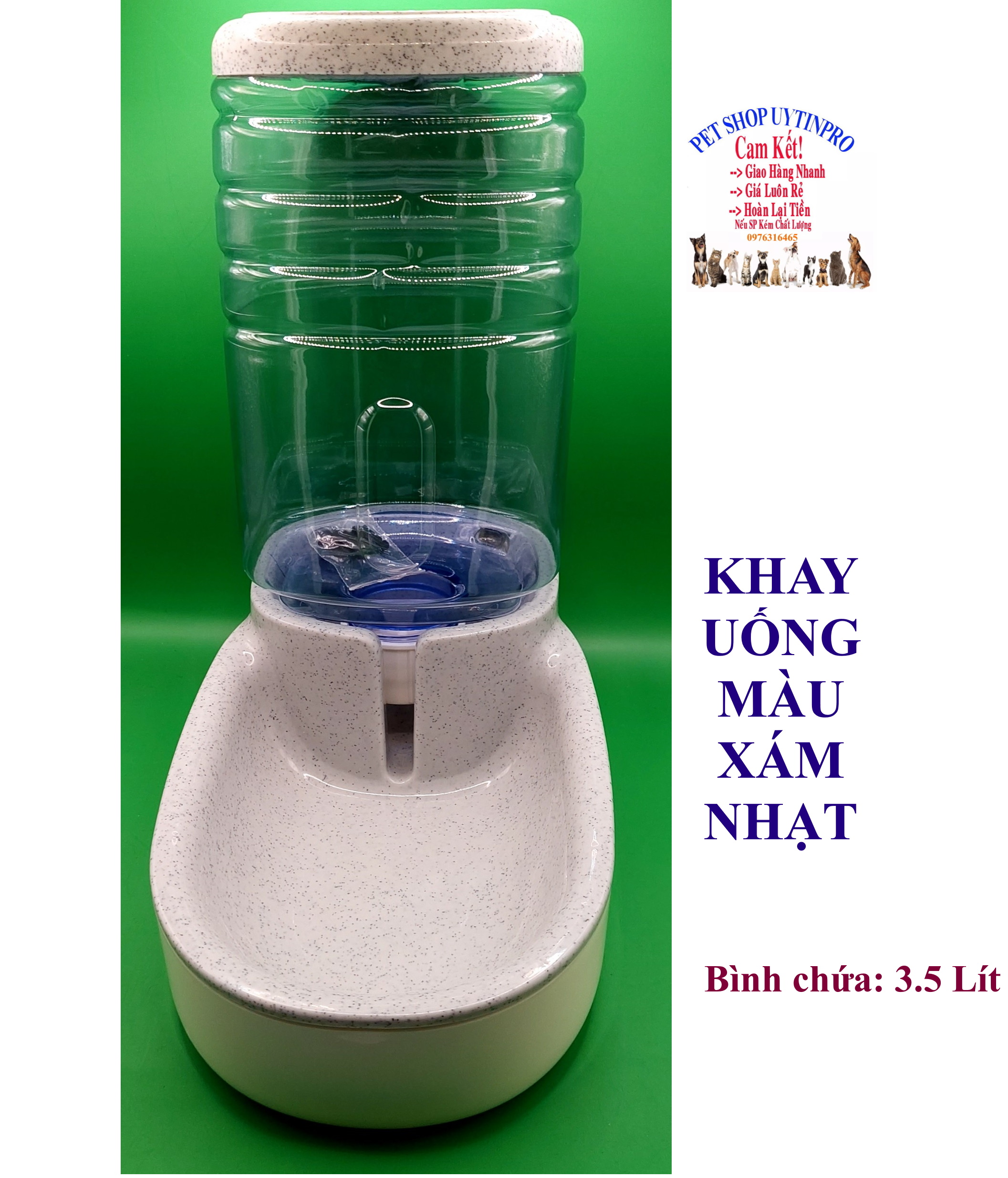 Khay ăn hoặc uống tự động cho Chó Mèo Dung tích 3.5l Thiết kế bo tròn Siêu tiện lợi Chất liệu nhựa an toàn bền đẹp