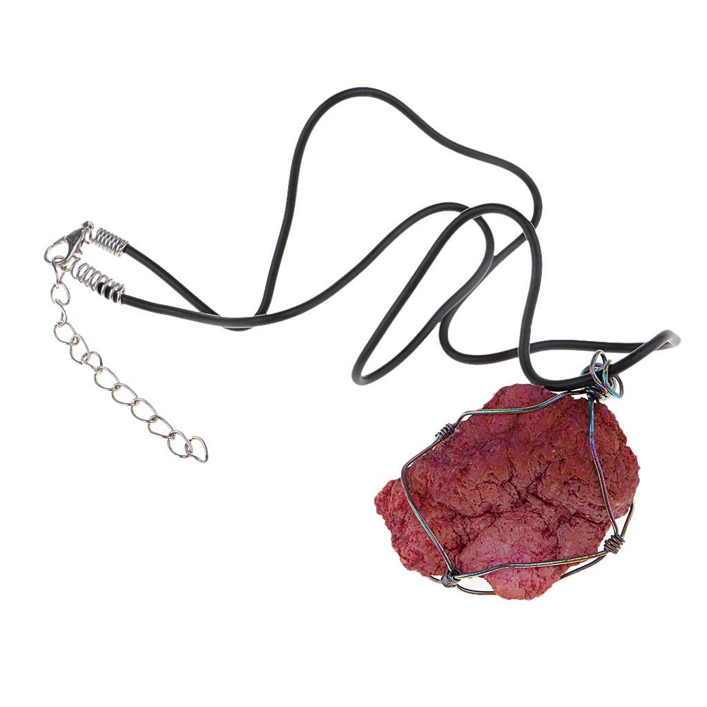 Fashion Red Agate Pendant Necklace Lady Women Gift