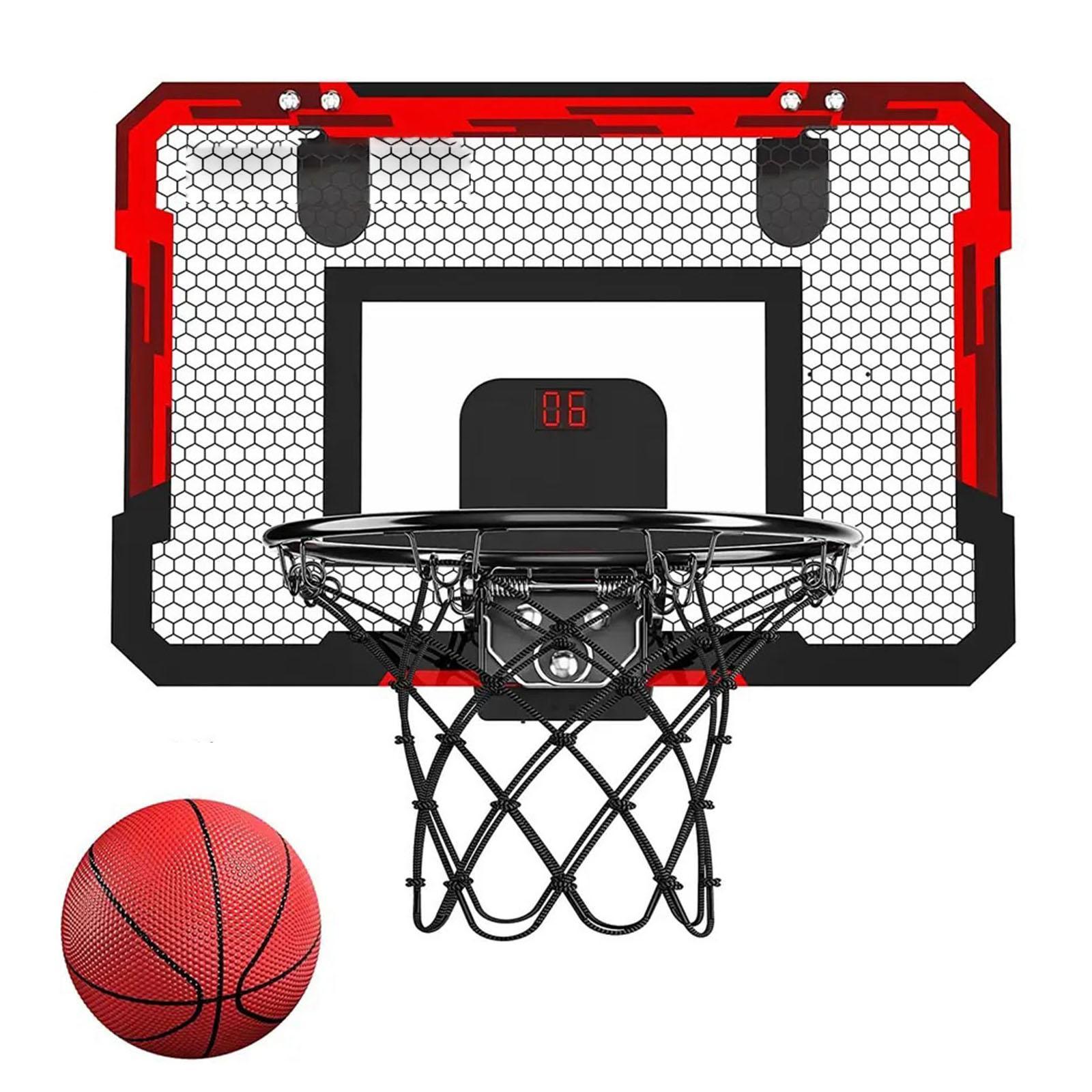 Mini Basketball Hoop Set Wall Mounted Portable Toy Door Game for Kids Adults