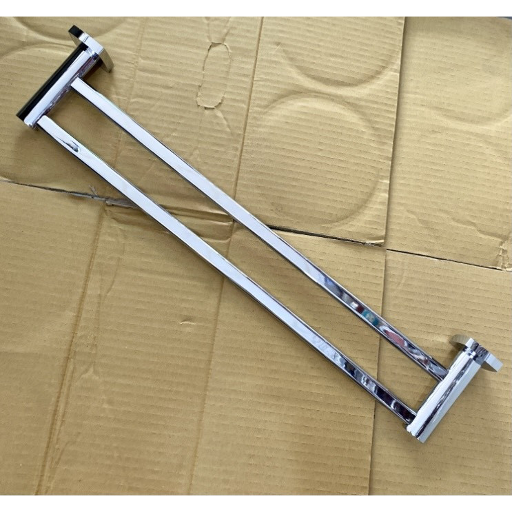 Máng khăn đôi nhà tắm inox 304 đúc đặc đánh bóng thủ công cực đẹp và sáng bóng hàng cao cấp chính hãng