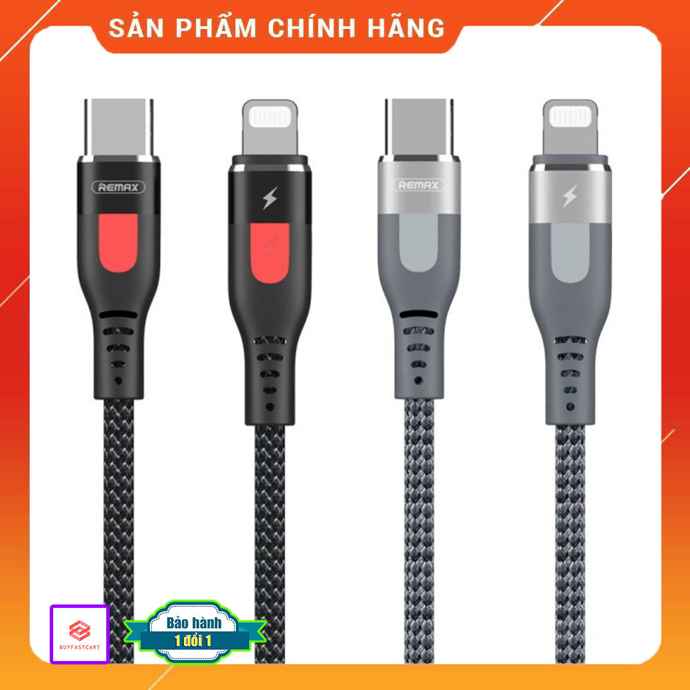 Cáp Sạc Nhanh 22.5w Cho iPhone Remax RC-188i Cổng Type C to Lightning - Hàng Chính Hãng