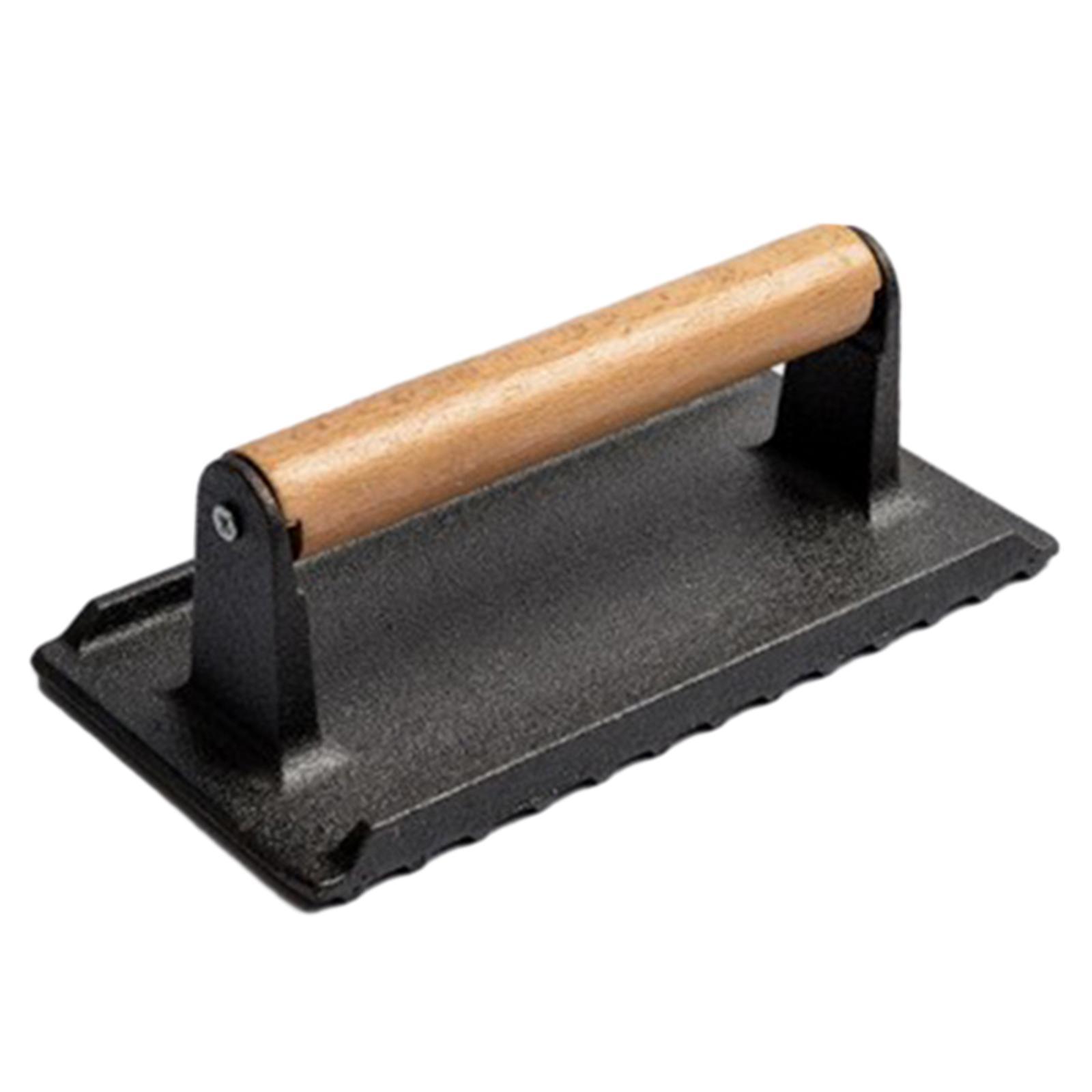 Steak Press Patty Meat Press Tool, Heavy Duty Rectangle Nonstick Barbecue Press Burger Smasher for Griddle