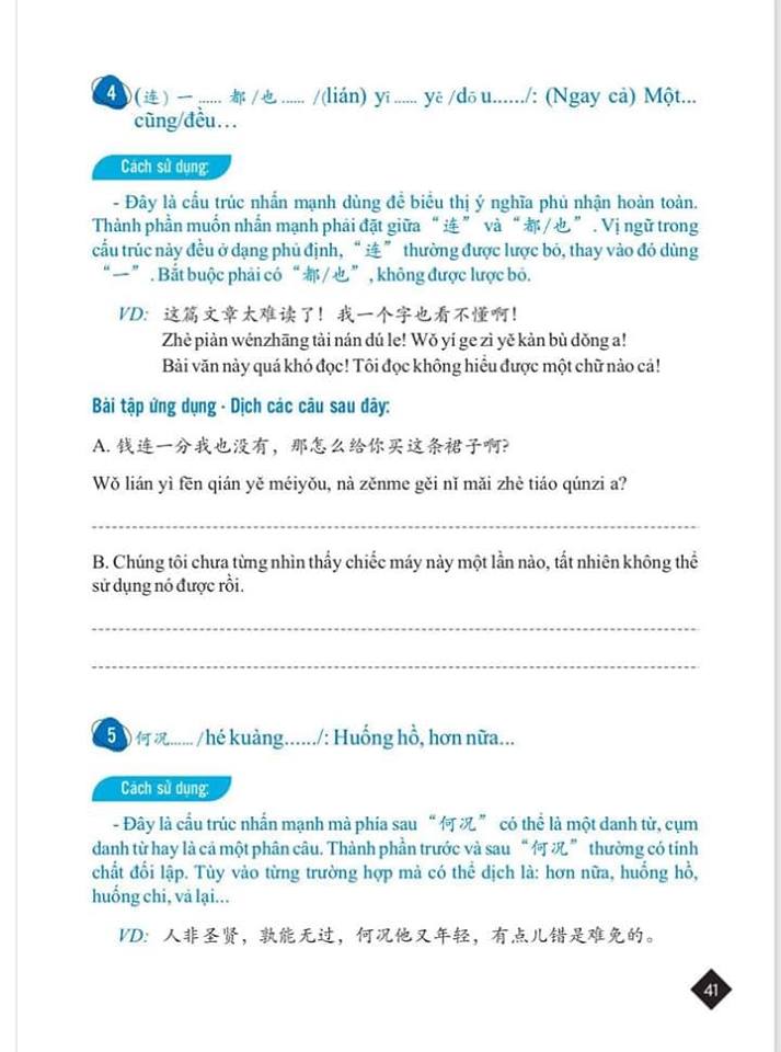 Combo Tuyển tập cấu trúc cố định tiếng Trung ứng dụng + Phát triển từ vựng tiếng Trung ứng dụng