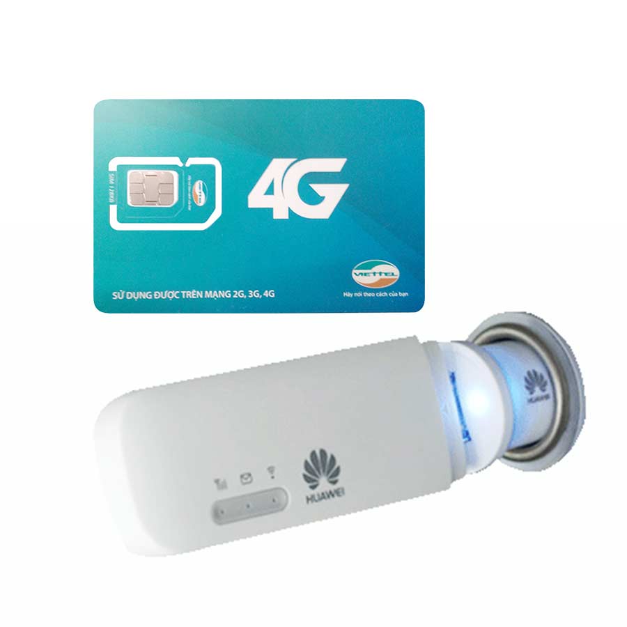 Huawei E8372 | USB 4G phát wifi Huawei E8372 tốc độ cao + Sim Viettel 3G/4G 3GB/Ngày - Hàng nhập khẩu