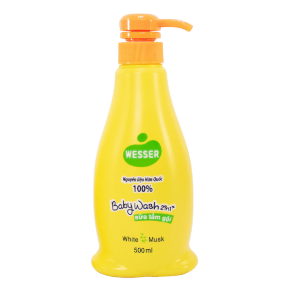 Sữa Tắm Gội Wesser 2in1 Hương Cỏ Xạ Hương (500ml) - Xanh Lá