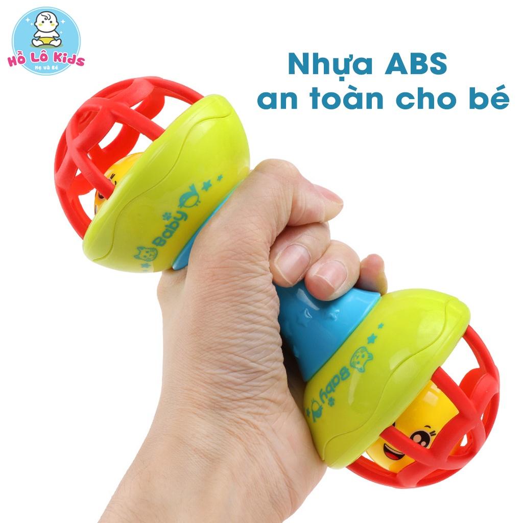 Combo bóng và chùy 2 đầu đồ chơi lục lạc xúc xắc cho bé Hồ Lô Kids