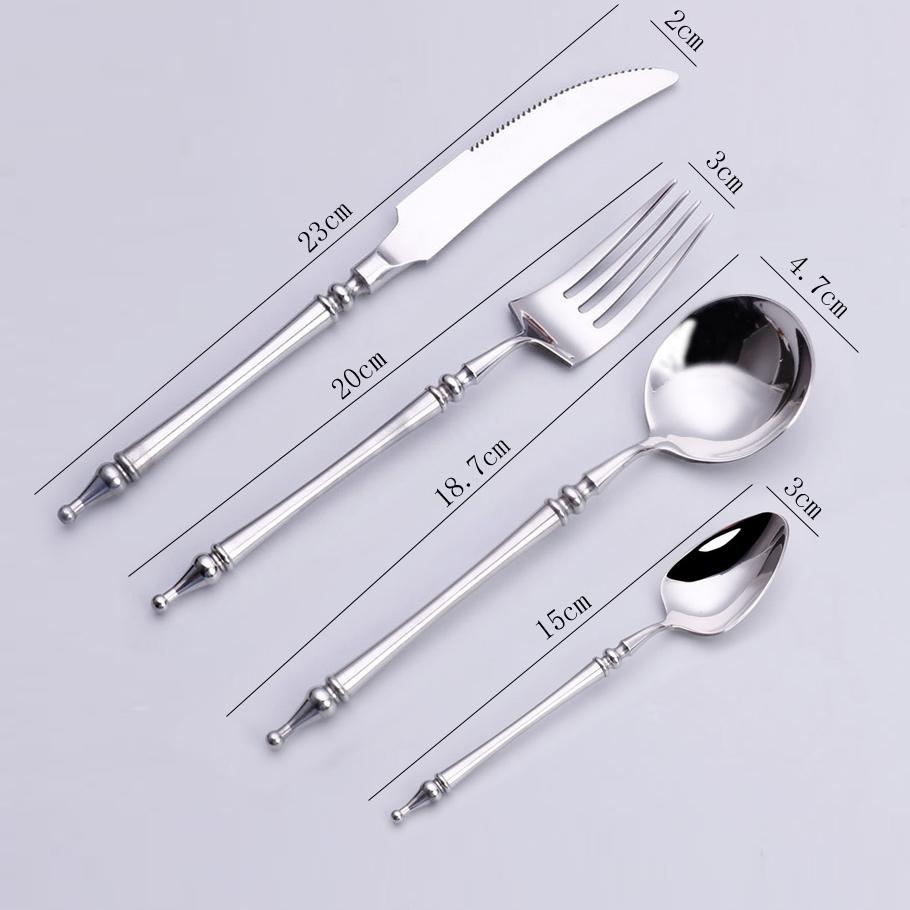 Bán Nhà Hàng Cao Cấp Thép Không Gỉ 304 Bộ Bít Tết Dao Muỗng Nĩa Thìa Cà Phê Trái Cây Dĩa Nhà Bếp Gia Đình bộ Đồ Ăn