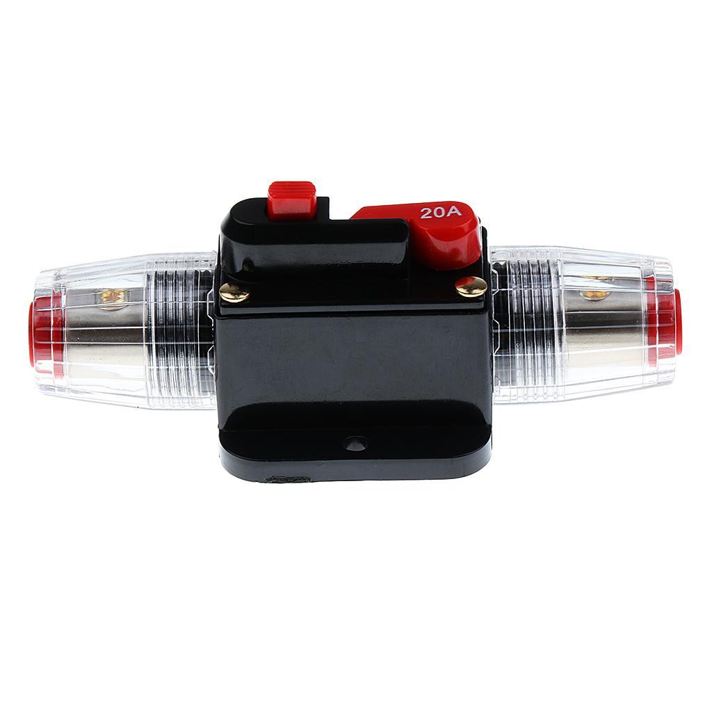 3pcs 12V-24V 20A Breaker Reset Fuse Car Boat Fuse Holder Waterproof Fuse For Protection System