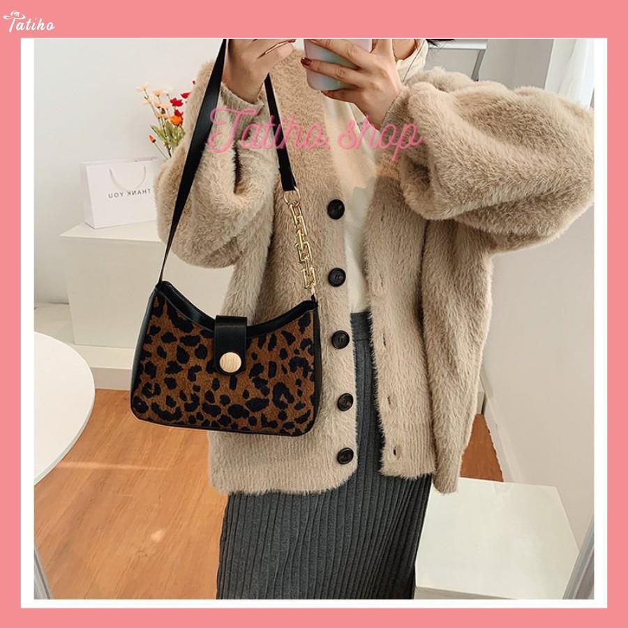 Túi Xách Kẹp Nách Họa Tiết Da Báo Ngựa Vằn & HOUNDSTOOTH Form Đẹp Sang Trọng Dạo Phố - Mã