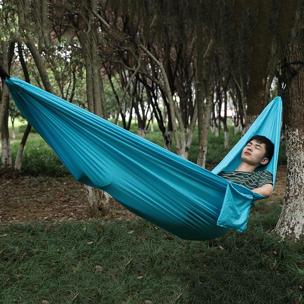 Di Động Cắm Trại Võng Dù Sống Còn Vườn Đồ Gỗ Nội Ngoại Thất Giải Trí Ngủ Du Lịch Đôi Treo Ngủ Đầm Cây Giường