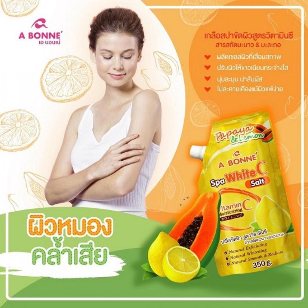 Muối Tắm Sữa Bò A Bonne Vitamin C - Tẩy Tế Bào Da Chết Body Thái Lan 350gr