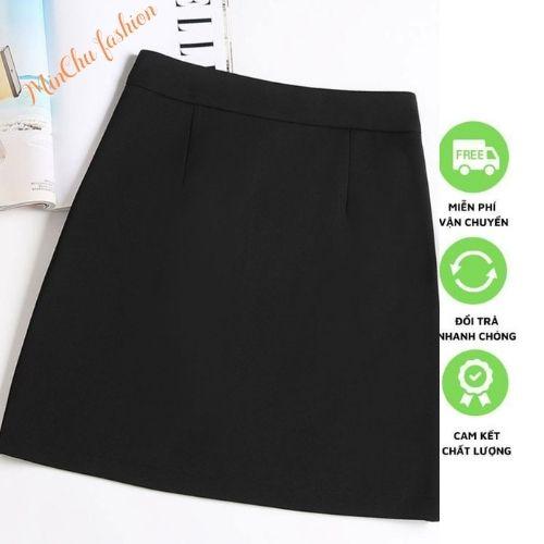 Chân váy nữ _chân váy chữ A lưng cao có túi năng động dễ thương_Minchu