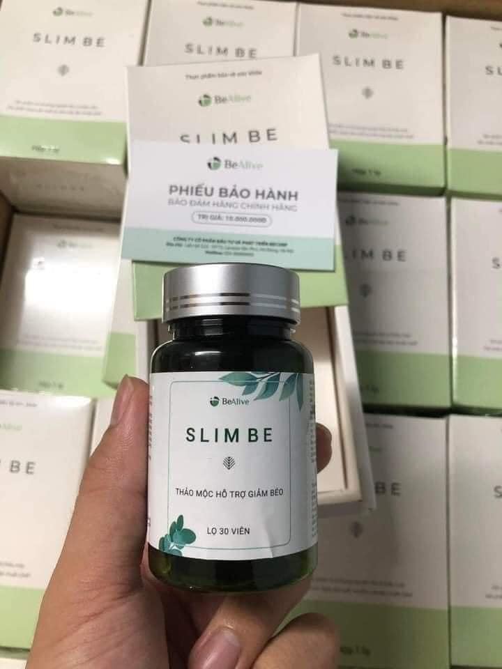 SLIM BE DẠNG LỌ 30 viên Chính hãng SLIMBE BEALIVE, chính hãng cam kết hiệu quả giảm 2-3kg/hộp