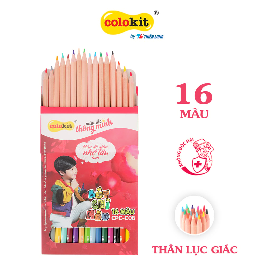 Bút chì 16 màu Thiên Long Colokit CPC-C08