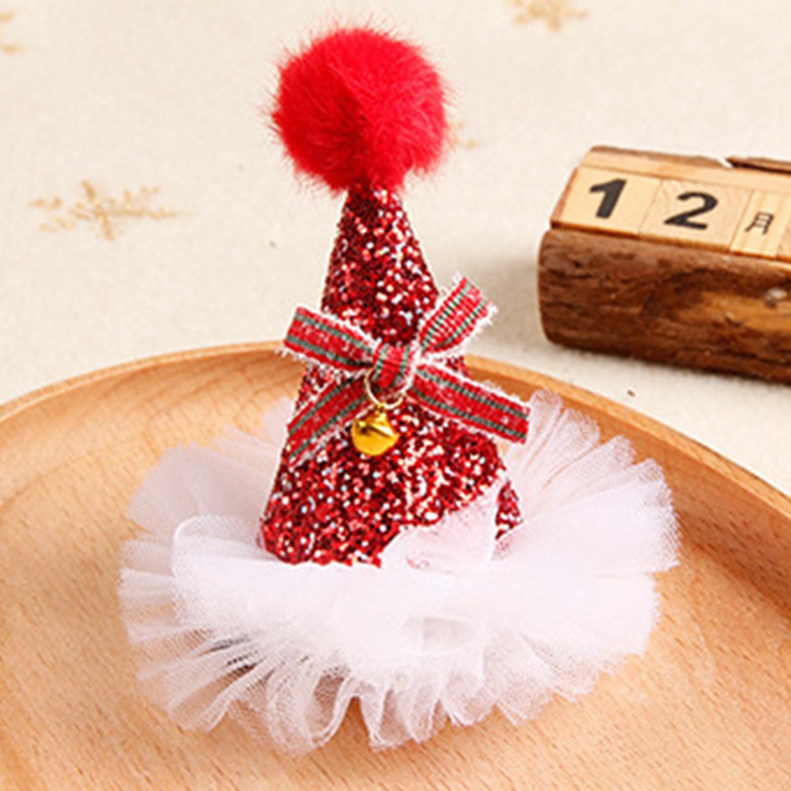 Xmas Hat Hairpin Photography Props Dress up for Party Festival Adults Kids