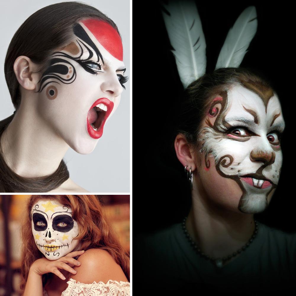 Face Paint Kit 18 Color Washable Water Based Body Painting With 2 Brushes Safe & Non-Toxic Paints Palette Professional