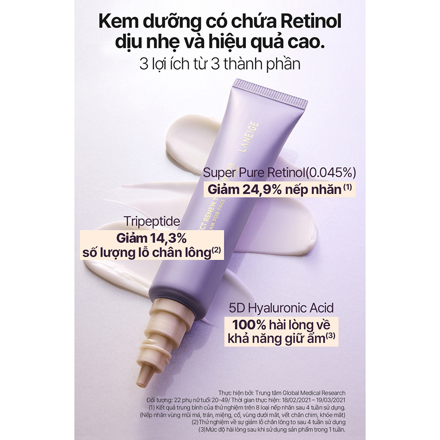 Kem Dưỡng Ngăn Ngừa Lão Hóa Vùng Mắt Laneige Perfect Renew Youth Retinol 30ml