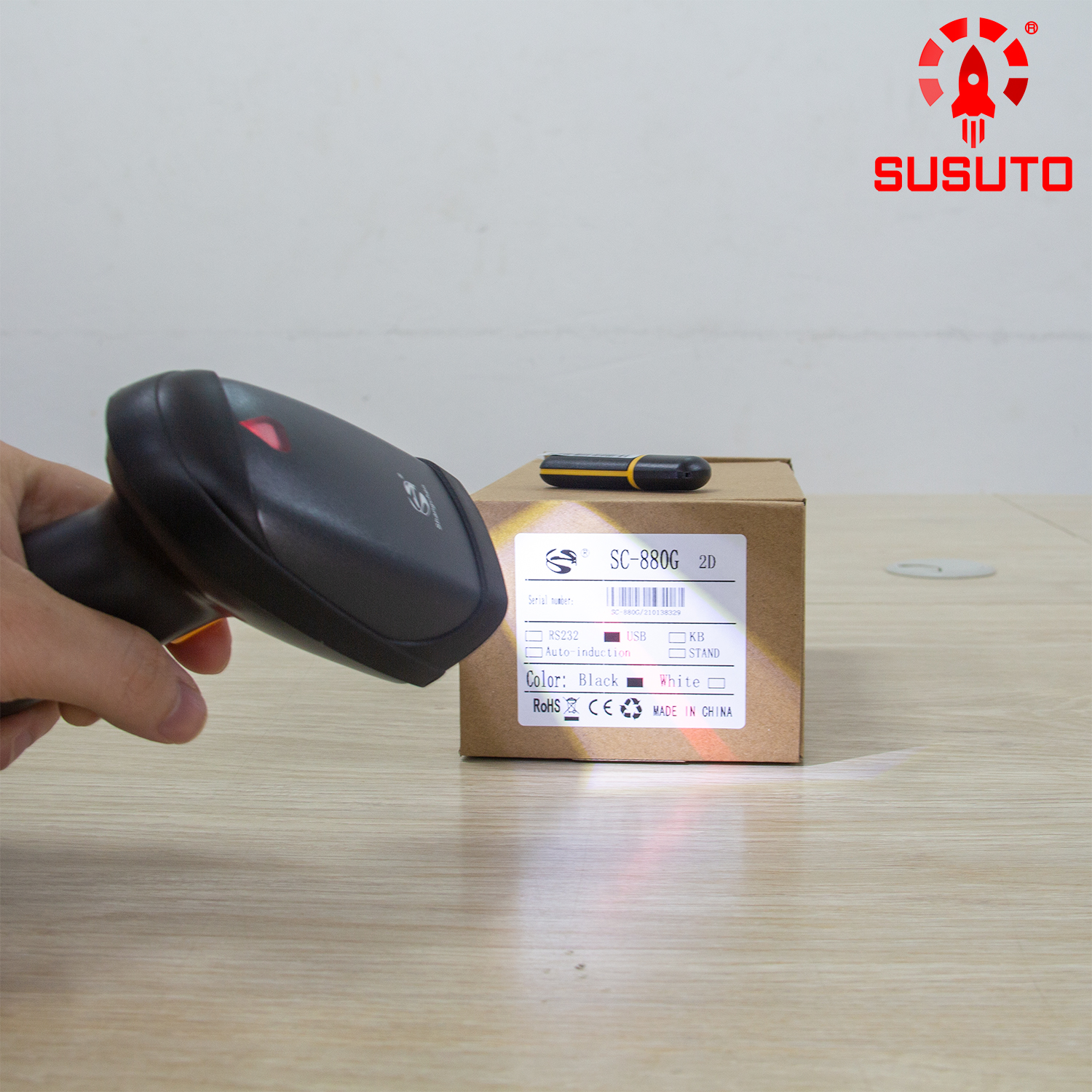Máy quét mã vạch cầm tay không dây 2D SC-880G