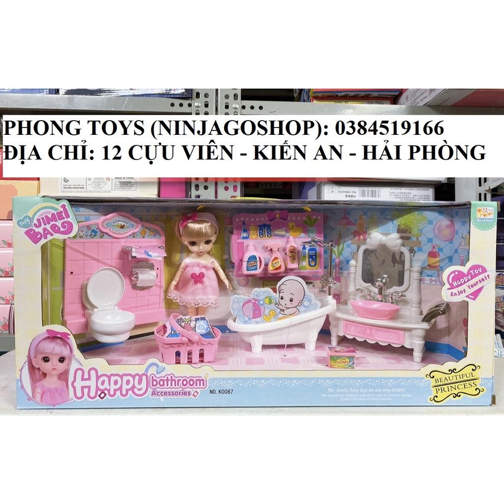 Bộ 3 Set Búp Bê Hàn Quốc Princess dễ thương nhà bếp - phòng ngủ - nhà tắm cực đẹp