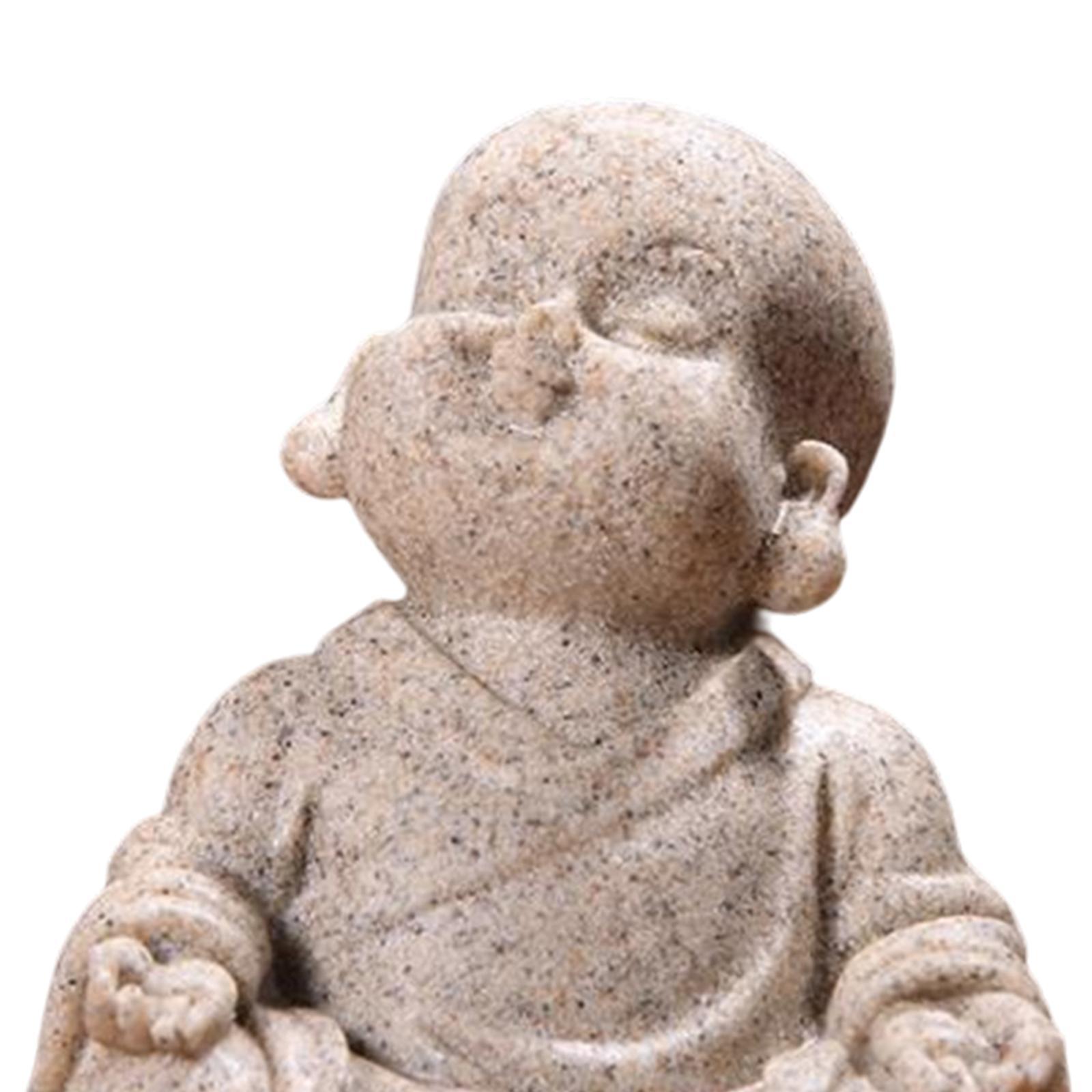 2x Buddha Statue Spiritual Ceramic Classic Inches Crafts for Office