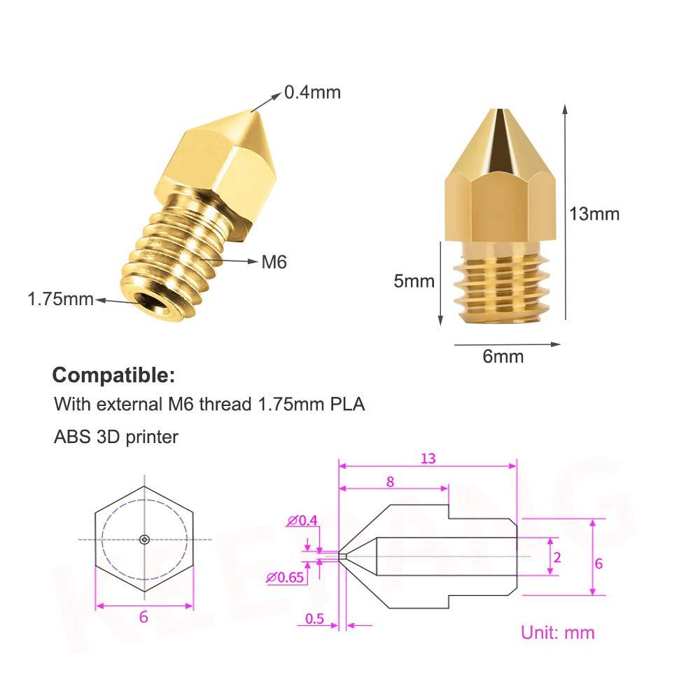 5/10pcs 1.75mm MK8 Máy in 3D Máy in đồng đùn đầu in