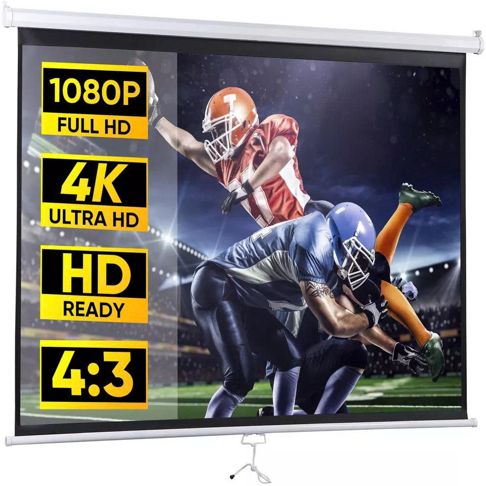 Màn chiếu treo tường kéo tay Apollo/ Prima kích thước từ 84 inch đến 150inch tỉ lệ 4:3 - Hàng nhập khẩu