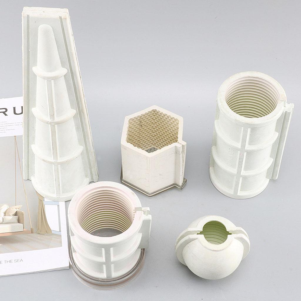 Rubber Mold Art Molds Cylinder Molds for Concrete, DIY Coaster/Flower Pot/Ashtray/Pen Candle Soap Holder