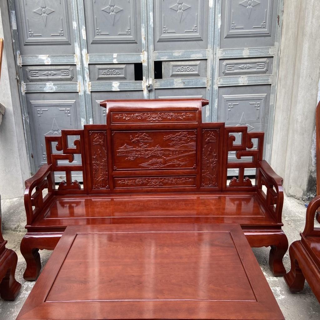 Bàn Ghế Sơn Thủy Gỗ Hương Đá