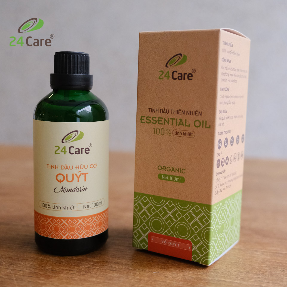 Tinh dầu Quýt 24Care - khử trùng, giảm mụn, giảm viêm khớp, nguồn gốc tự nhiên