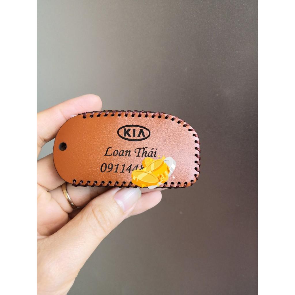 Bao Da Chìa Khóa Xe Accent 2010-2013, Moring 2009-2010, kia caren, fote, Da Bò , Khắc Tên, Số ĐT Chủ Xe