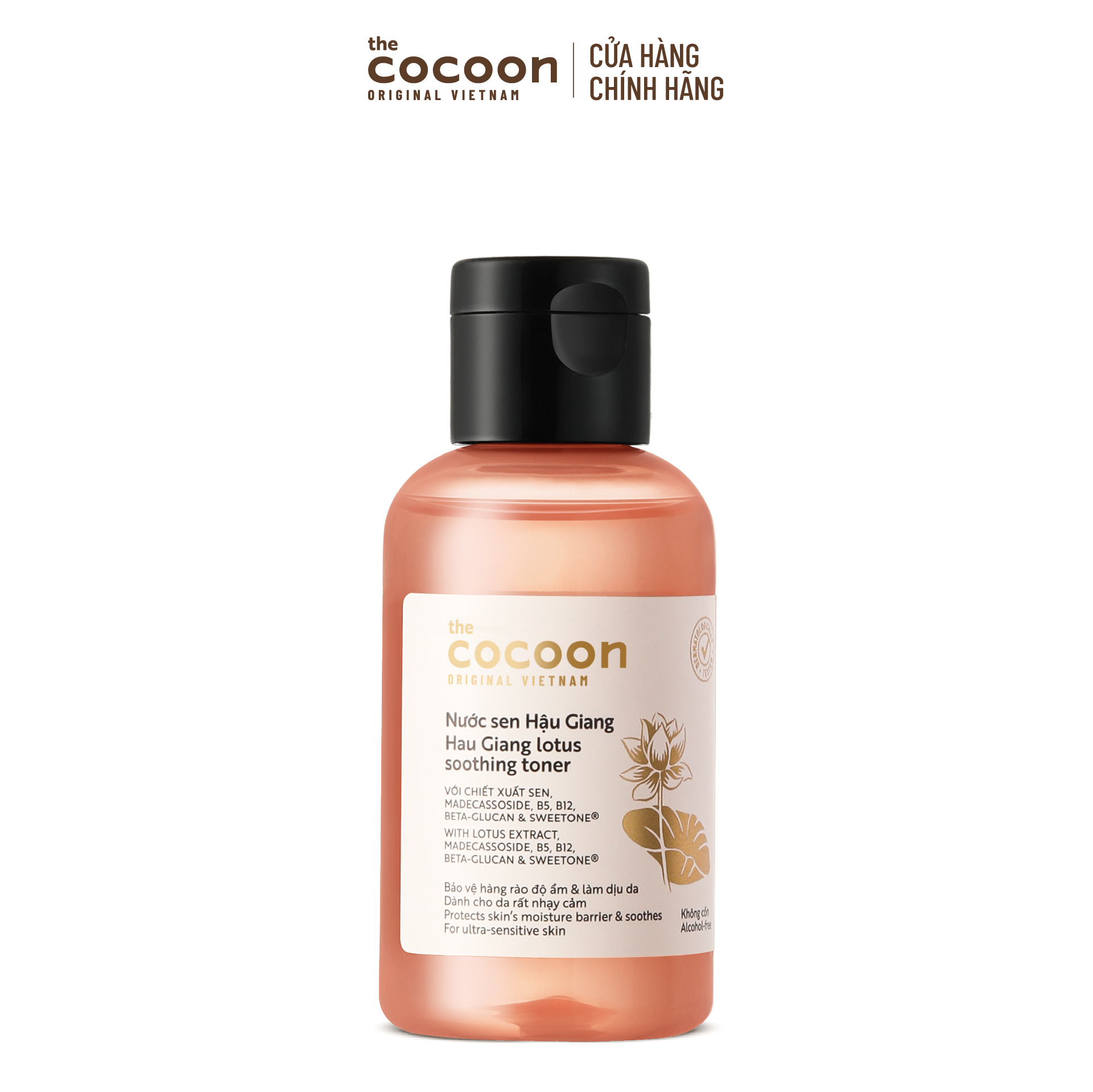 Nước sen Hậu Giang (toner) Cocoon giúp phục hồi, cấp ẩm và làm dịu da 140ml