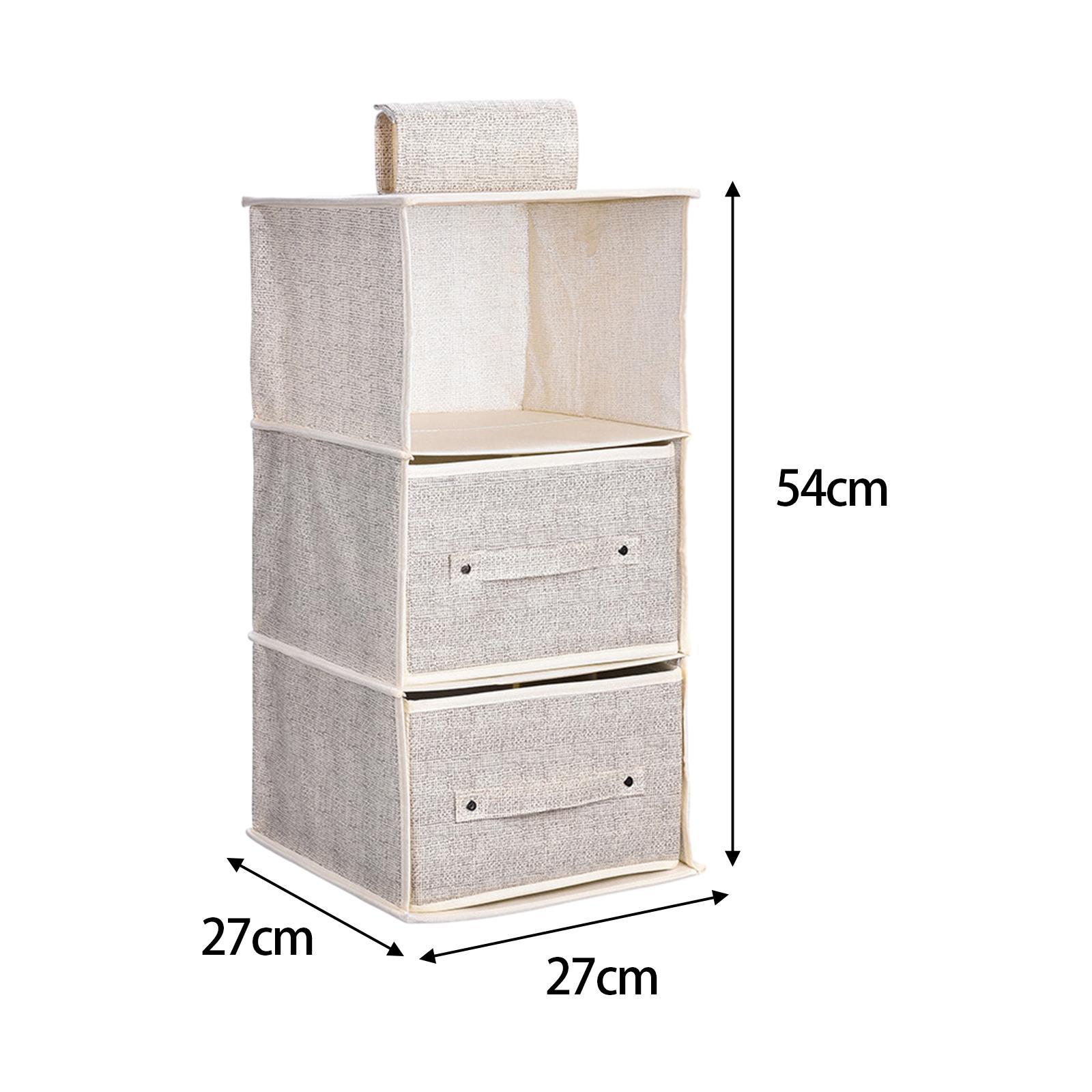 Hanging Closet Organizer with Drawers Wardrobe Storage Bag Portable Hanging Shelf for Bedroom for Shirts Socks Jeans Sweaters