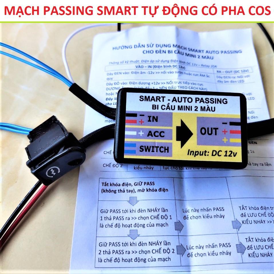 Mạch passing 3s auto cho đèn bi cầu 2 màu pha cốt có học lệnh nhiều chế độ