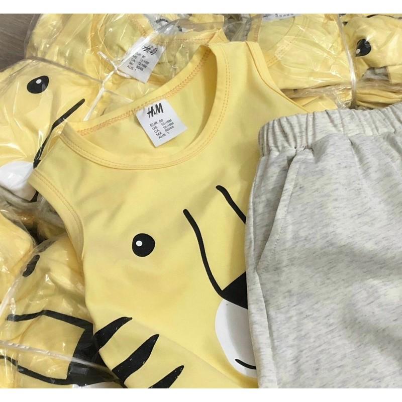 Bộ Sát Nách Hình Sư Tử Vàng Xinh Xắn Chât Cotton Cho Bé - Nhà Cam