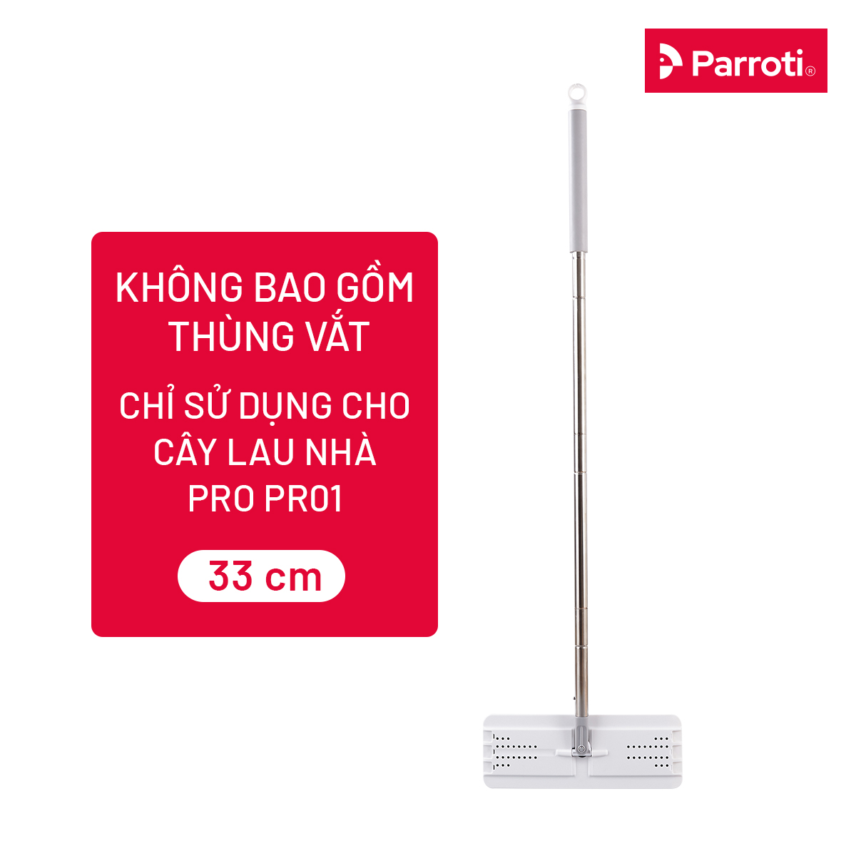 Cây Lau Nhà Thông Minh, Chổi Lau Nhà 360 Độ Đa Năng (Không Bao Gồm Thùng Vắt) - Parroti MOP-PR01