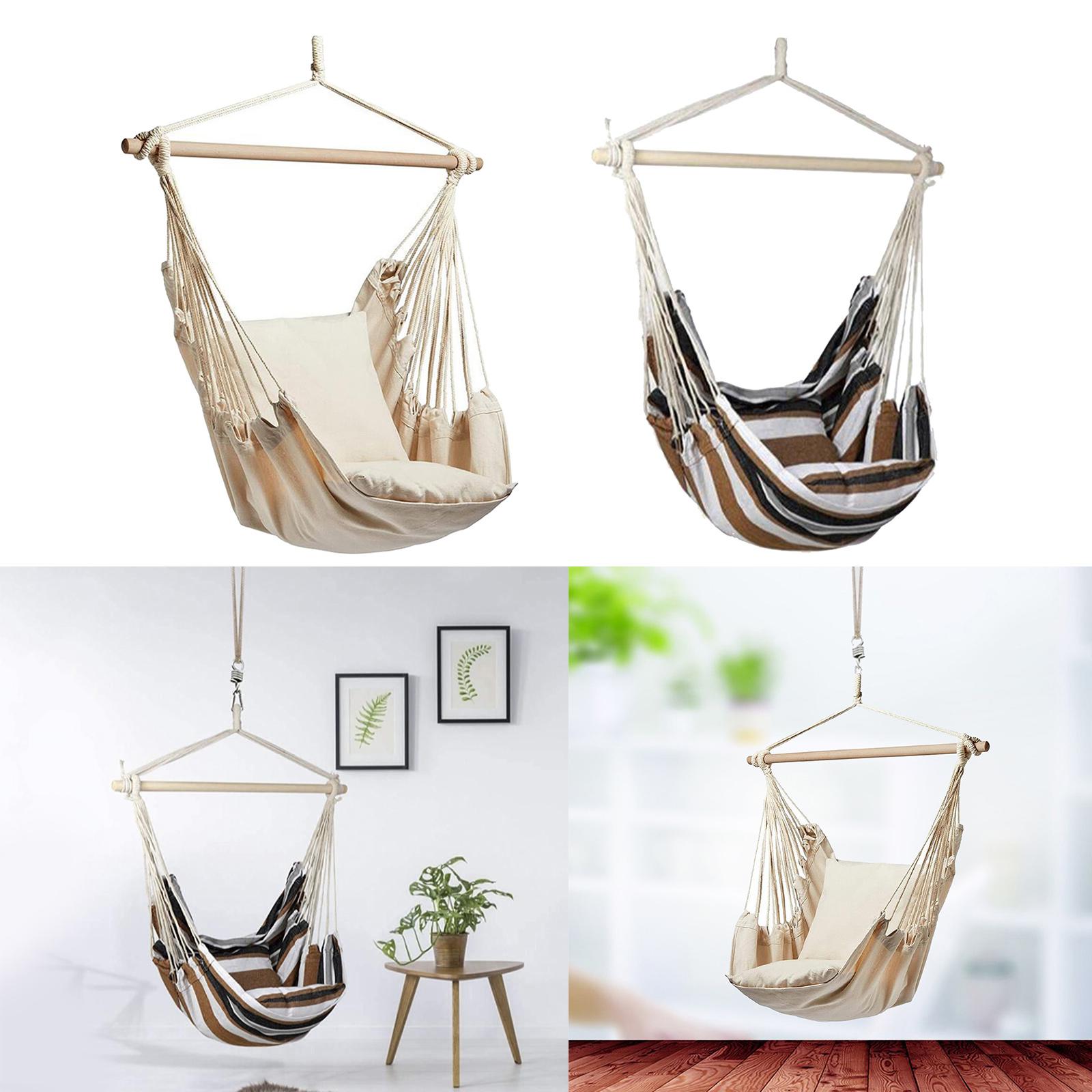 Võng Ghế Treo Dây Xích Đu Treo Ghế Cotton Dệt Lớn Sân Bãi Cỏ Ghế Thoải Mái Vượt Trội Độ Bền