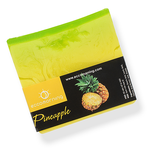 Xà Bông Thiên Nhiên Handmade eccomorning Hình Vuông Hương Dứa – Pineapple Soap
